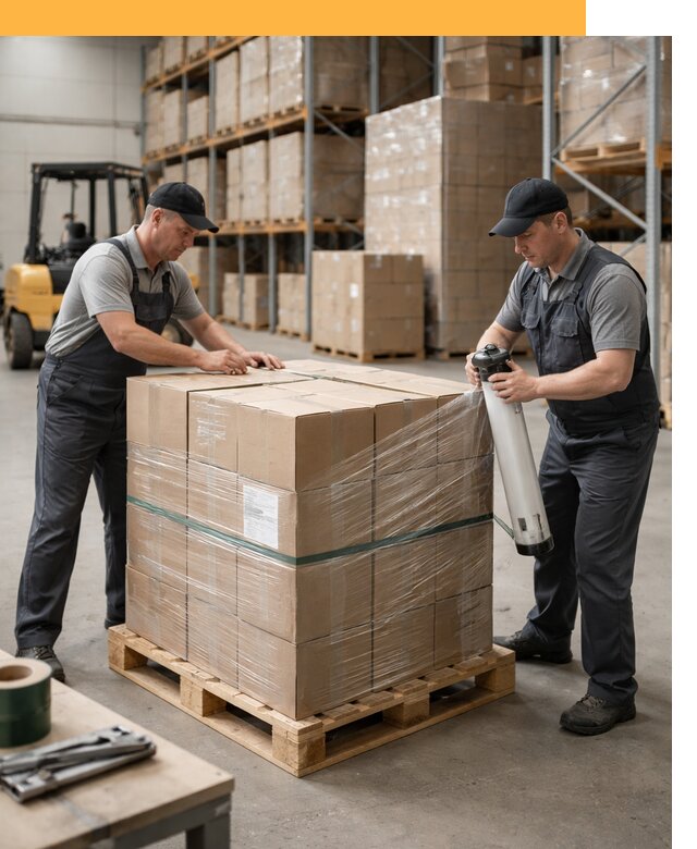 Упаковка и паллетирование грузов от 3589 руб: защита и крепление