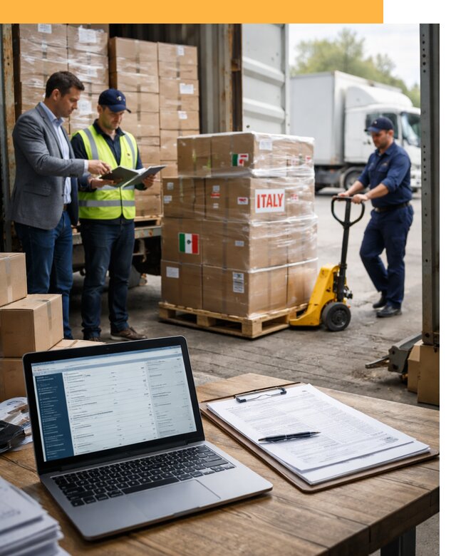 Доставка грузов из Италии: морские и авиаперевозки от 18459