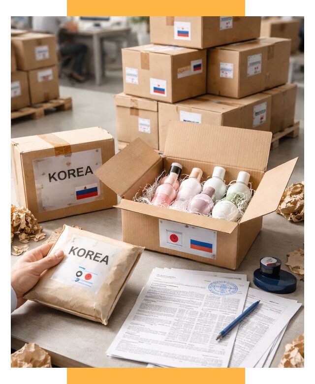 Доставка косметики из Кореи от 8717 р. под ключ | СетСервис-Смл